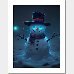 Christmas Snowman Posters and Art